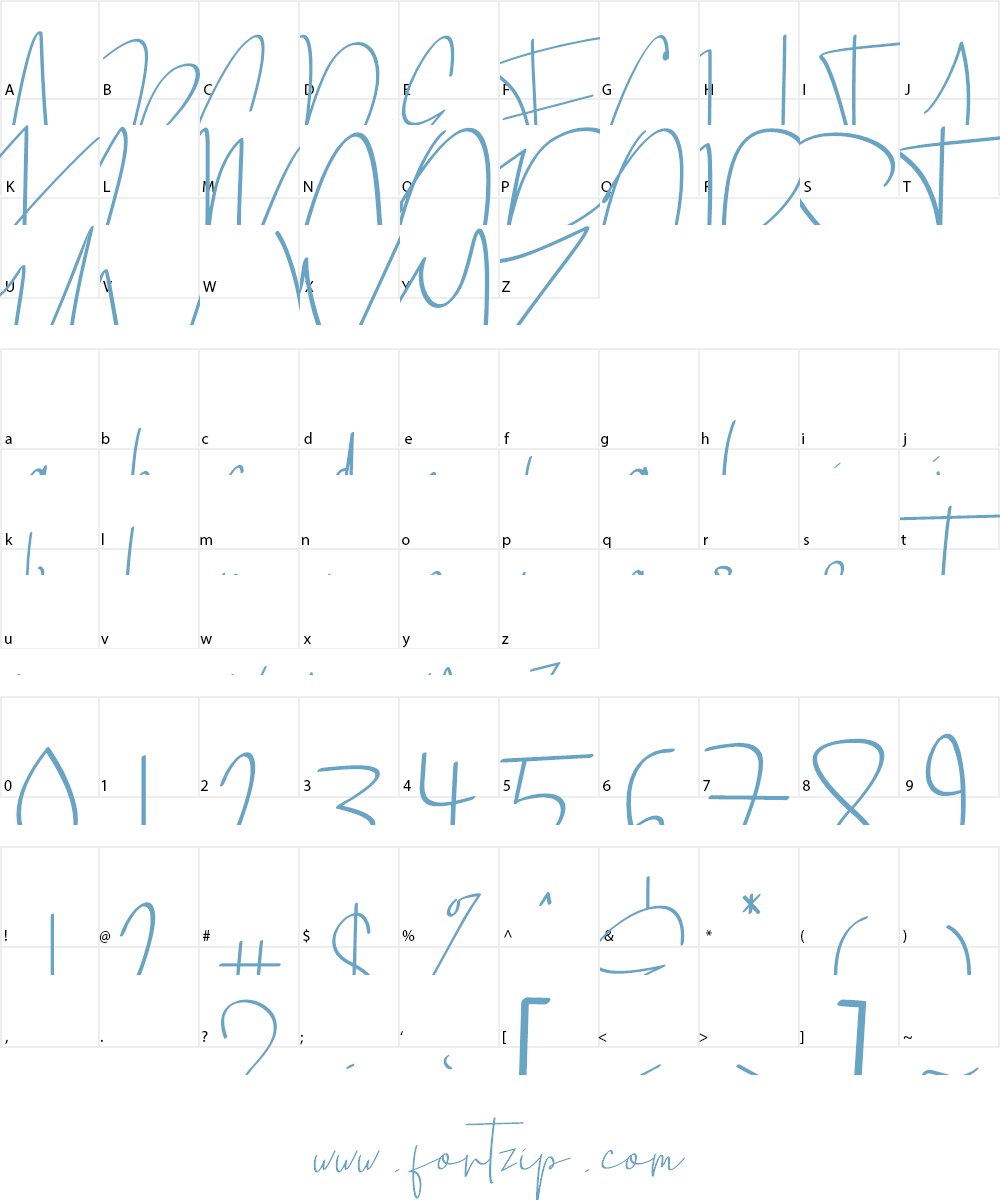 La Lune Font Character